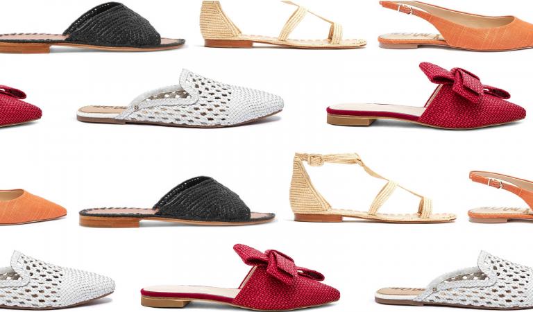 WOVEN SLIDES AND SANDALS