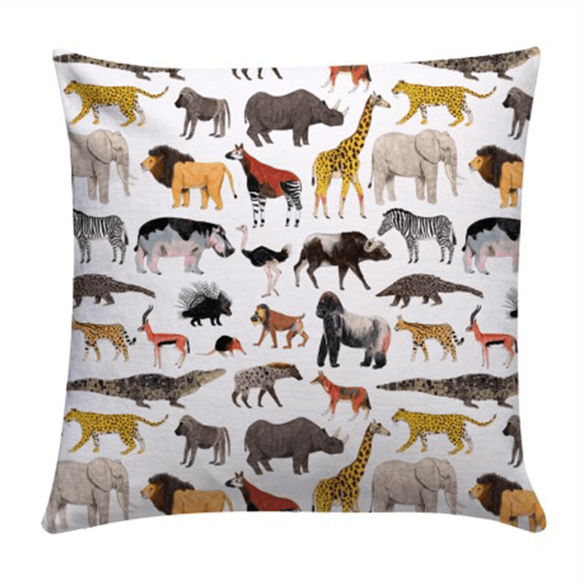 African animals cushion
