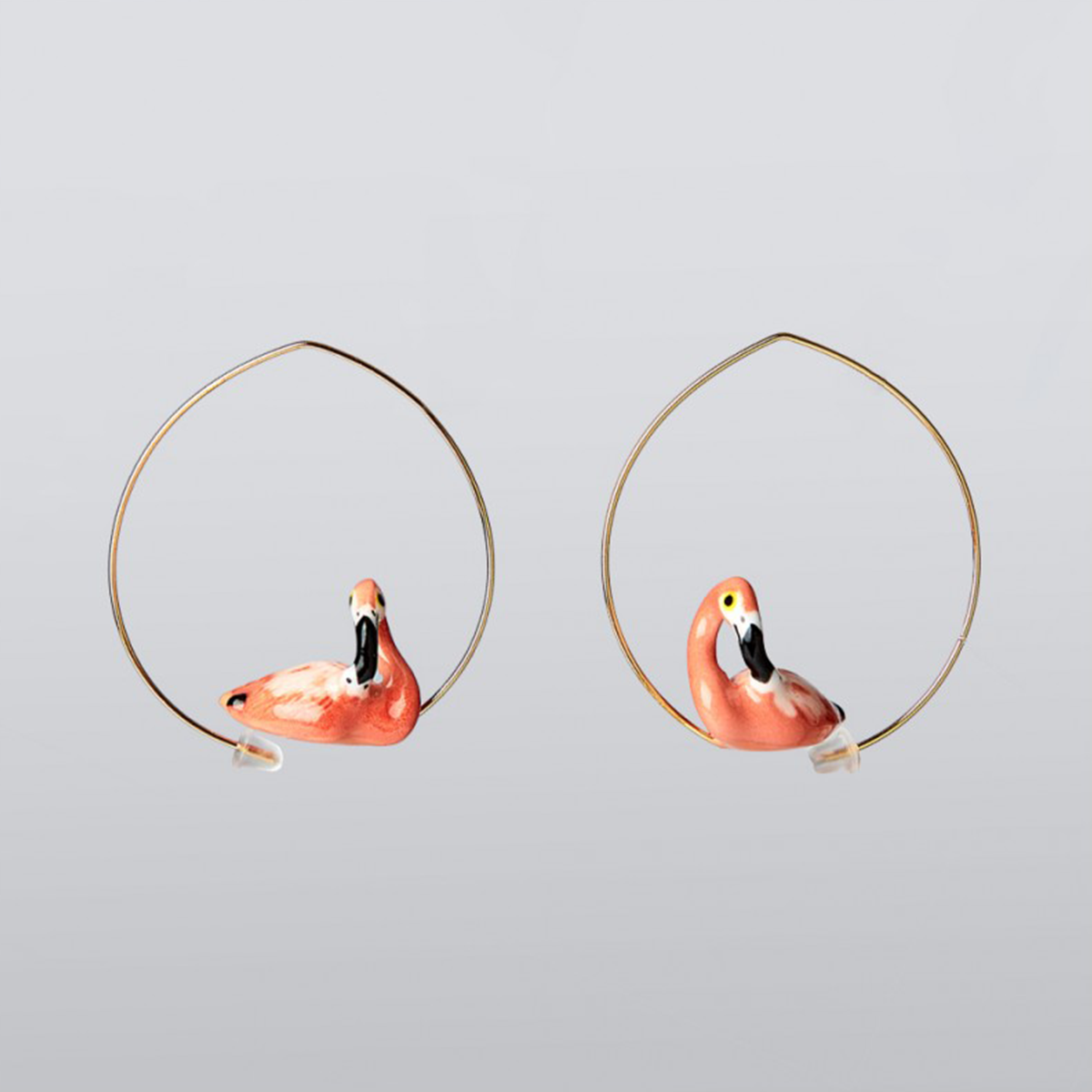 Creole Flamingo Earrings