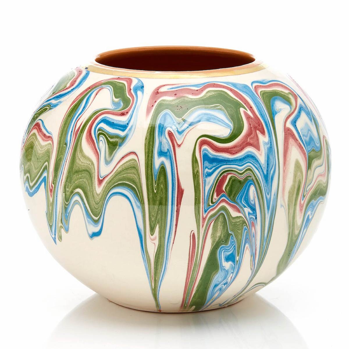 Marbleised Hand-painted Vase
