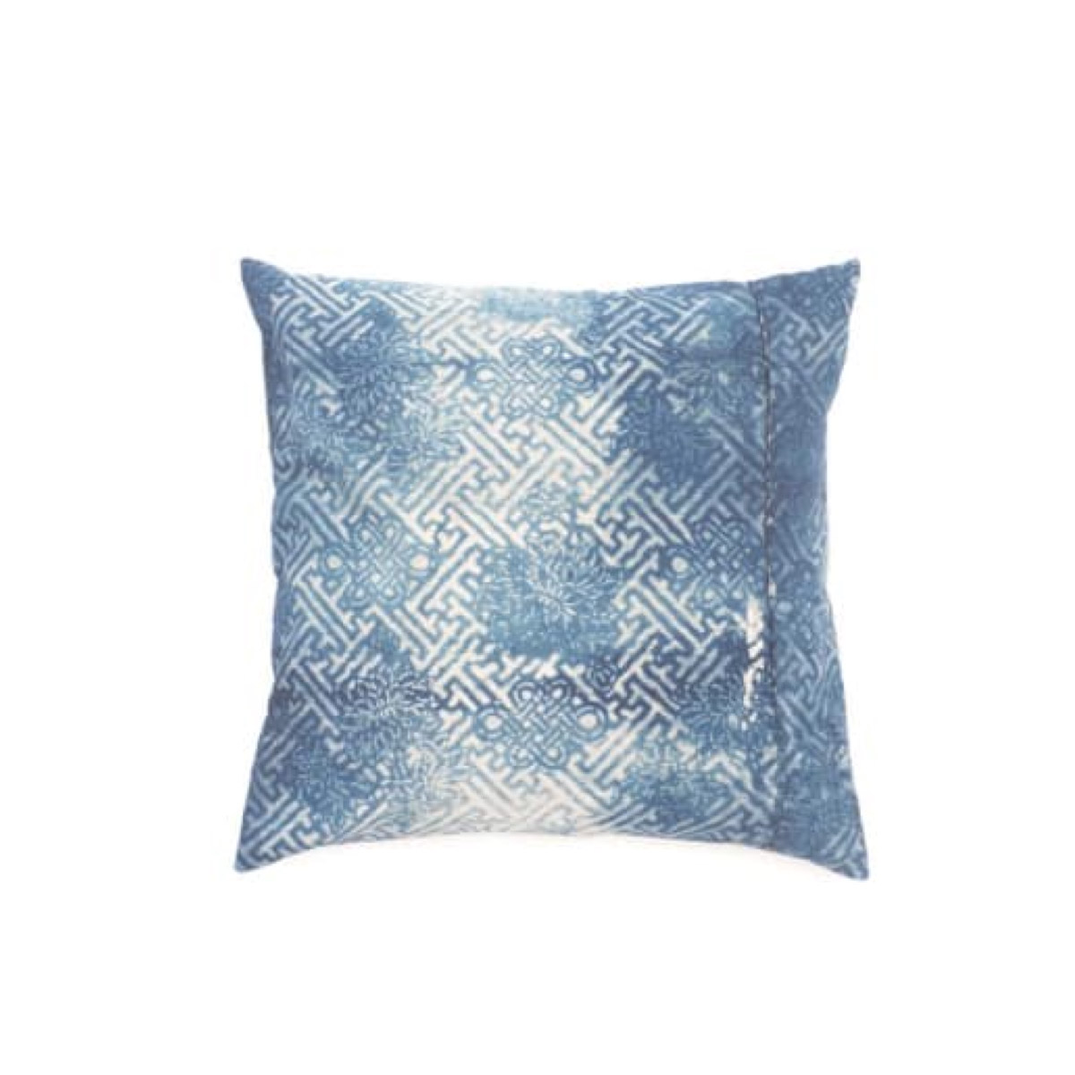 Vintage indigo cotton cushion