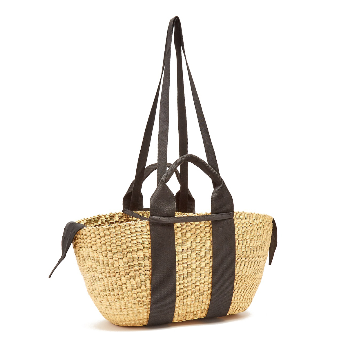 George woven-straw tote